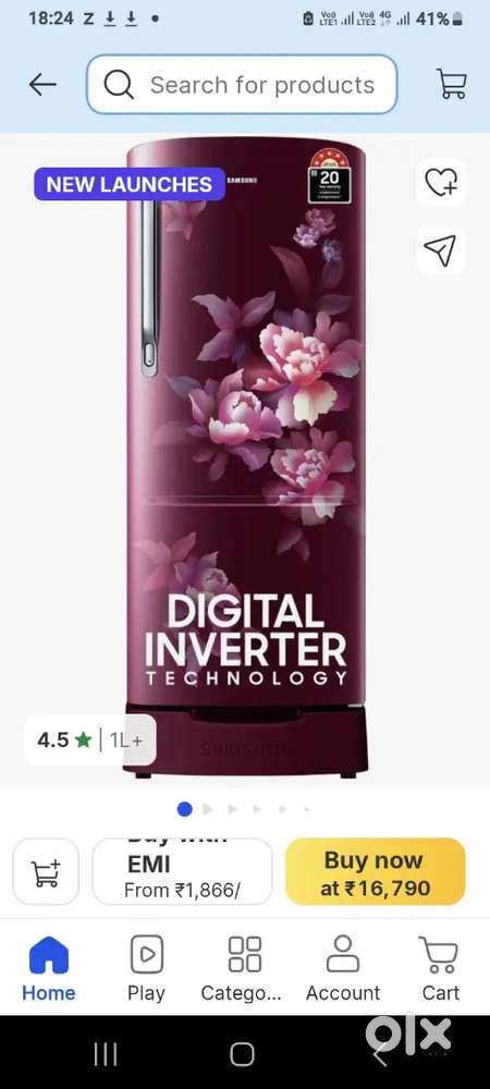 Samsung 183 ltr 5 star