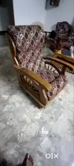 Sofa set 3+1+1 teakwood