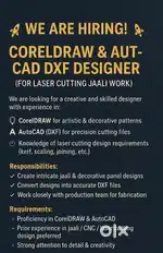 Corel draw/ Autocad designer Laser jali designer