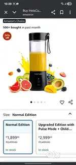 Portable blender rechargeable(instaCup)