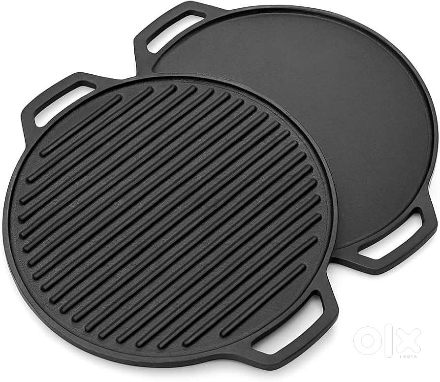 Brand New Kitchy 2 in 1 Pre Seasoned Cast Iron Tawa MRP-2509