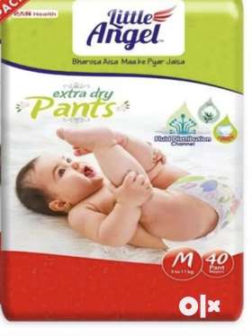 seal packed baby diaper for sale. little angle brand M size pack of 40