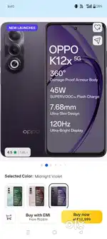 Oppo k12x ..6.128 gb..ek saal.purana hai