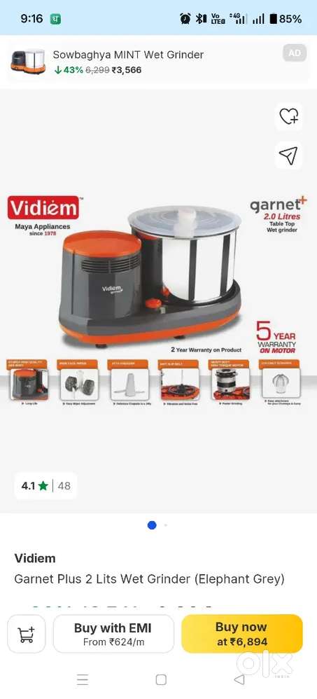 Videom garnet plus grinder not openned