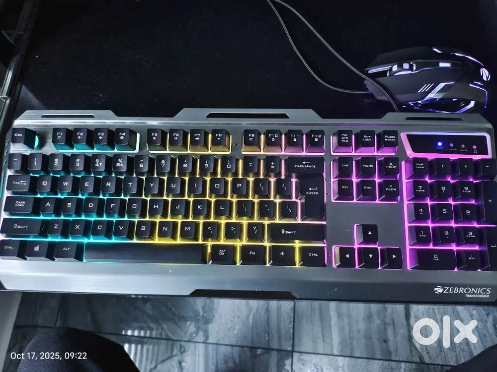 Zebronics keyboard+ mouse + RGB light (Wired)