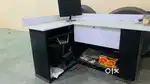 L shape computer cum desk table and 1 sofa set 5 seater