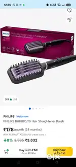 Philips BHH880/10 Hair Straightener Brush