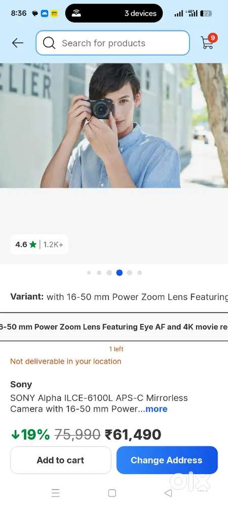 Sony Alpha ILCE-6100L Mirror Less Camera