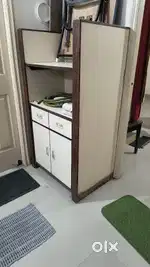 5 Items Dining Table,Drawer, Showcase,Folding Table and wooden Counter