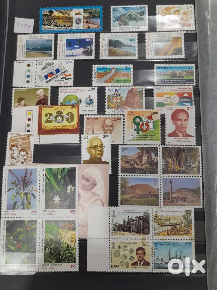 Indian mint postage stamps