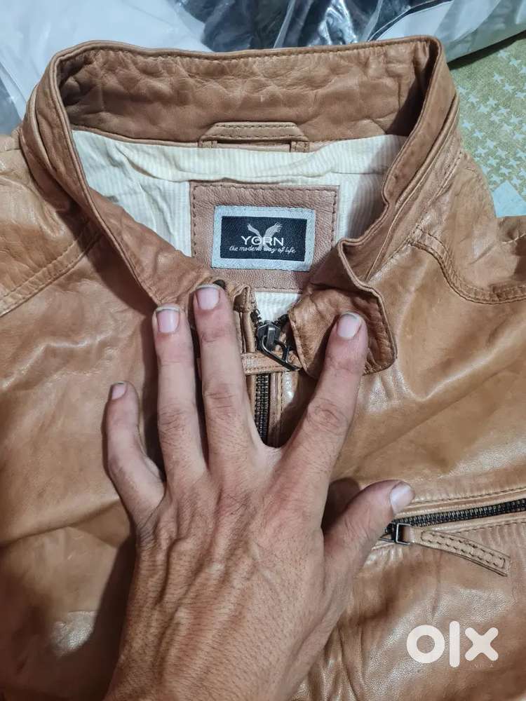 Branded leather jacket for mens