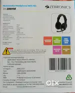 Zebronics Multimedia Headphones with Mic