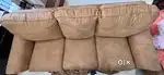 Stanley Brown Leather Sofa ( 3 seater  )
