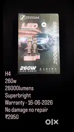 Zessqaa h4 260w led bulb