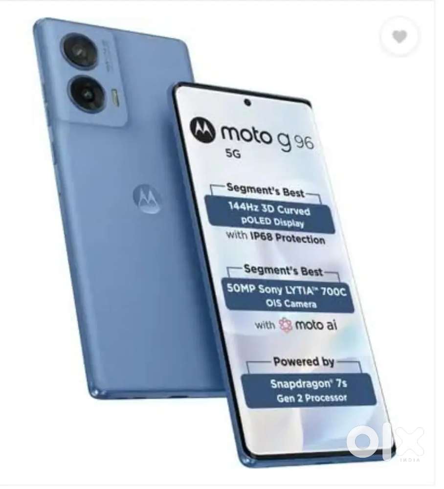 Motorola G-96. 256GB 1 month old with bill box charger