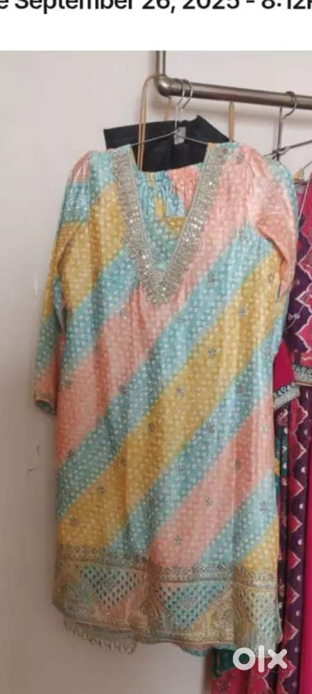 Kurti and plazo with white dupatta