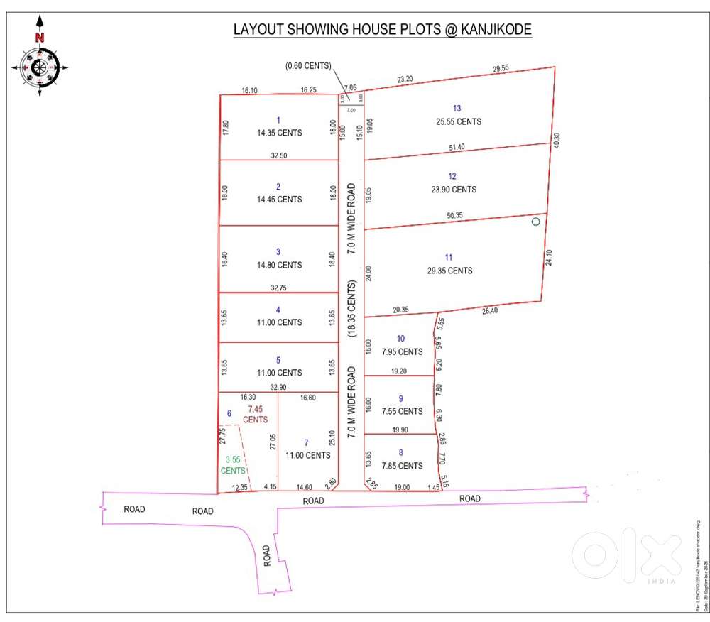 Well developed house plots behind south indian bank kanjikode