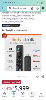 Amazon Fire TV 4K streaming device & Belkin USB C 6 in 1 Hub Adapter