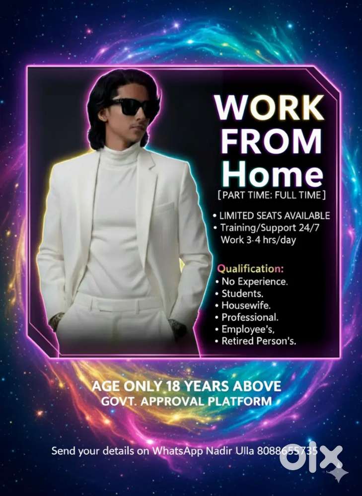 Work from home for all age should be 18+age