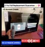 55 LG WebOS 4K Smart Slim Bezel-less QLED TV // 2 yr Replacement grnty