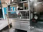 2 burner steel bhatti and display counter