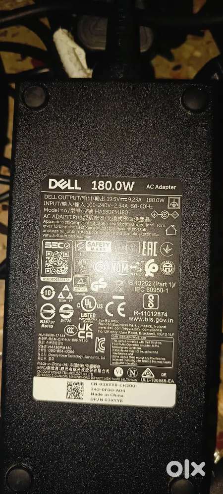 Dell 180 watt laptop charger