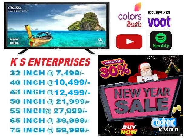 DHAMAKA OFFER 40 INCHES  SMART, 4K UHD LED TV IN 10,499 ONLY.