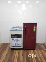Samsung diamond drum 6.2kg top load washing machine and refrigerator