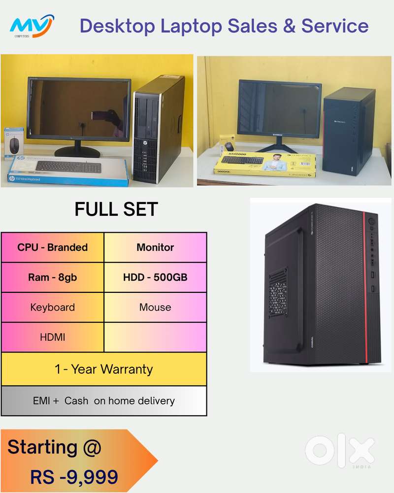 Hard Disk - 500GB  2GB Graphics  1 - Year Warranty