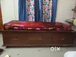 Wooden Diwan With Spacious Storage and Mattress