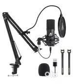 Maono Au-A04 Condenser USB Microphone kit (Black)