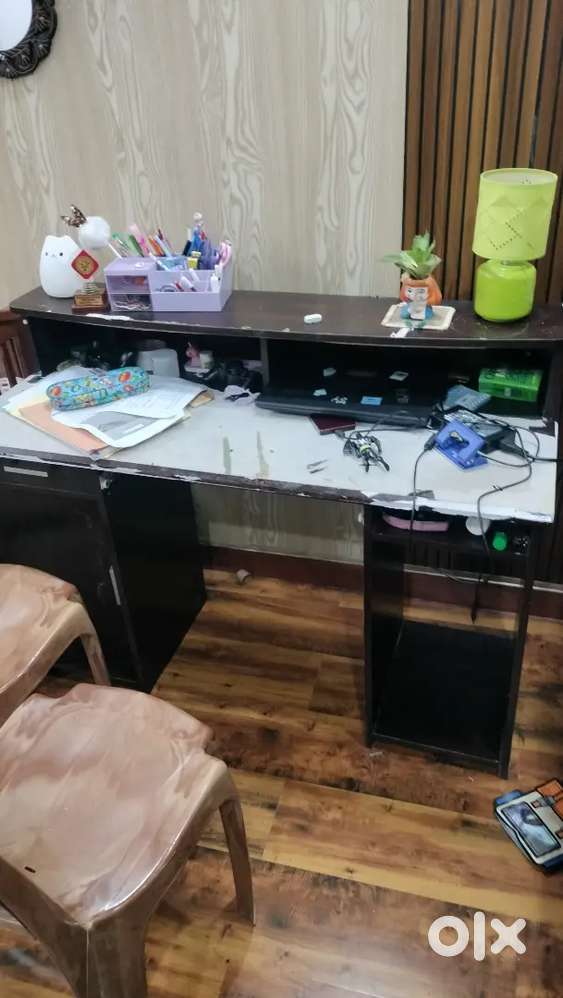 Study table and  cabinet & sofa