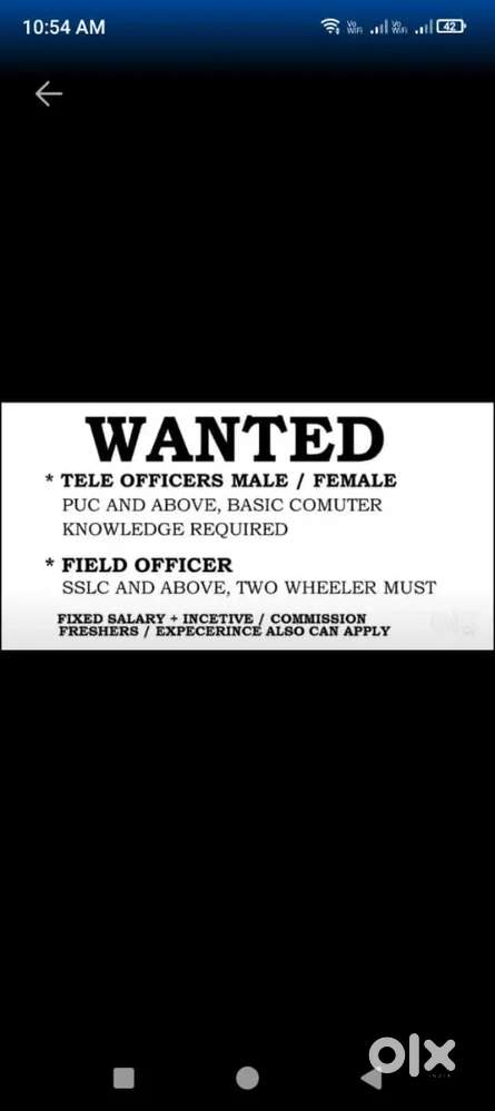 Required telecaller, field executive, sales executive