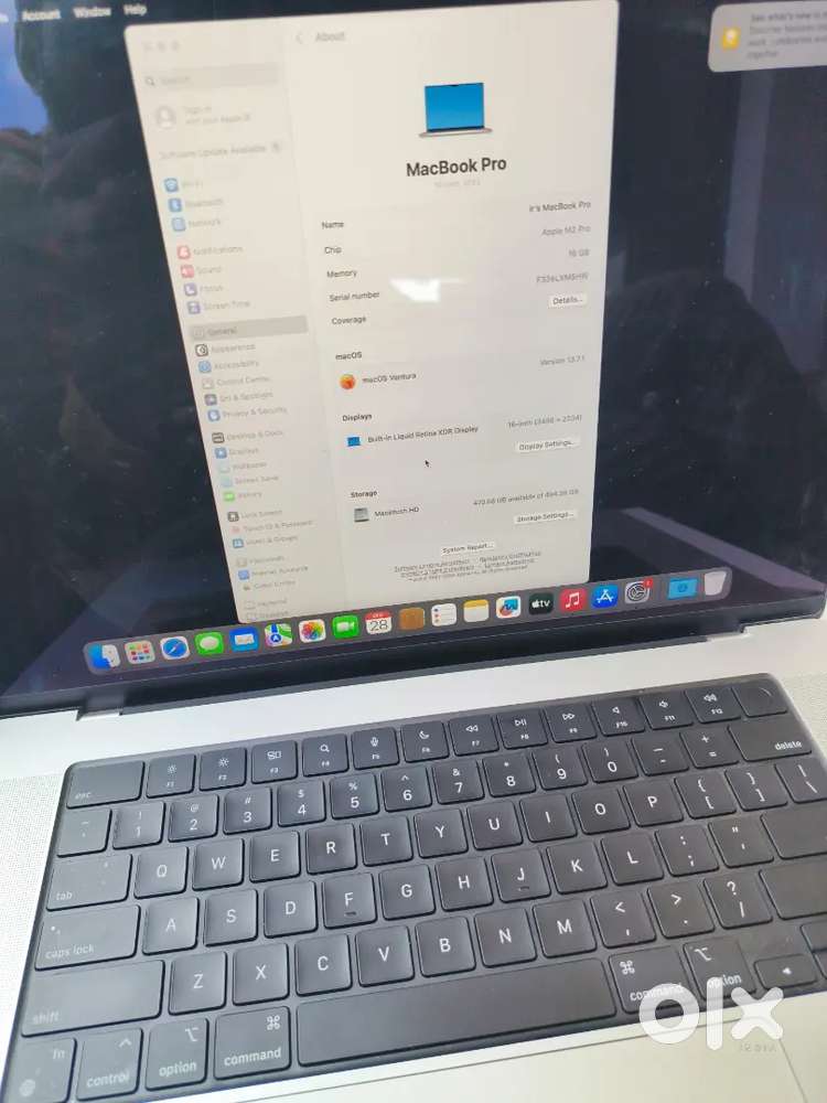 Apple macbook pro M1 16 inches 16GB