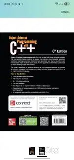 E Balagurusamy
OBJECT ORIENTED PROGRAMMING WITH C++, 8TH EDITION