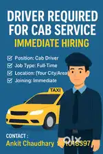 Hiring Driver for Cab – Immediate Joining