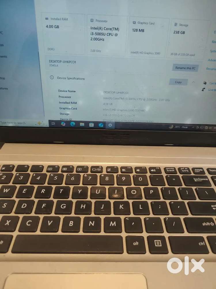 Asus laptop running condition