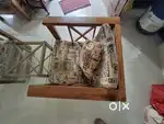 Two seater sofa and center glass table for sale