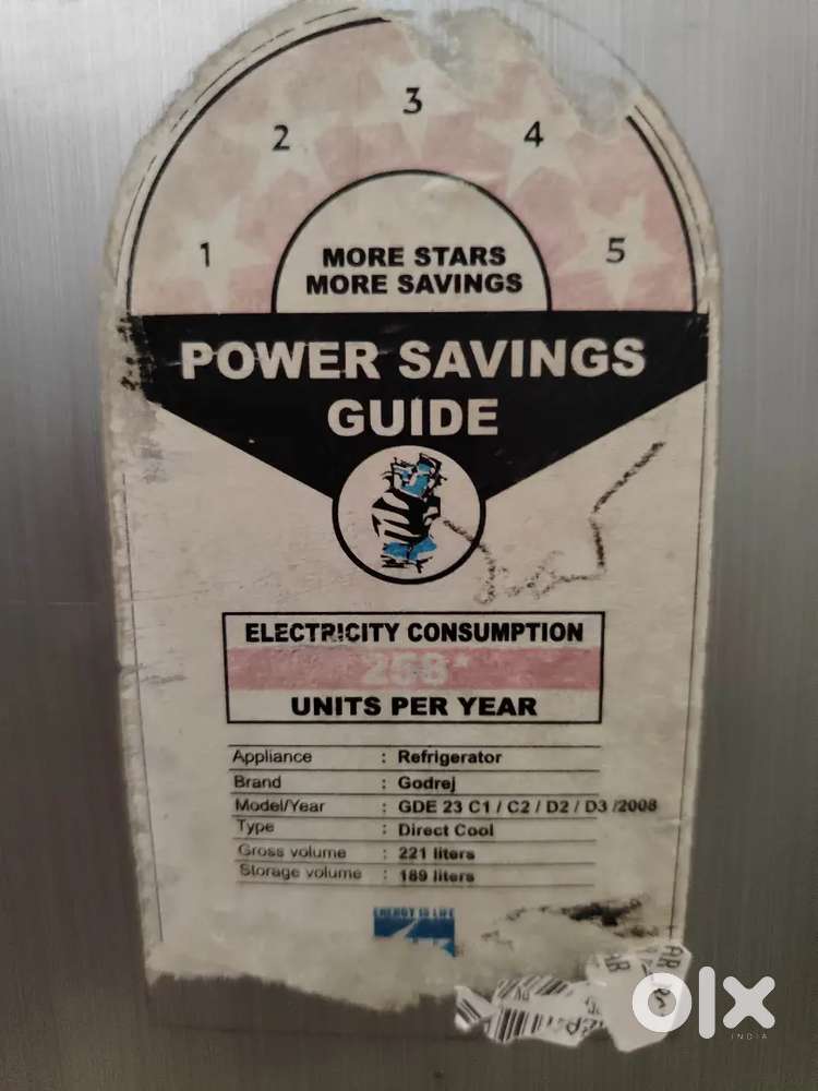 Refrigerator Godrej 189 liter 5 Star Fridge