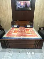 Double Bed with side Table and mattress