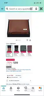 CLLAK ITALY BRAND PURE LEATHER WALLET JUST AT @350