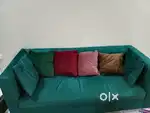 3 sitter sofa, 6 sitter sheesham wood dining set, Wakefit kingsize bed