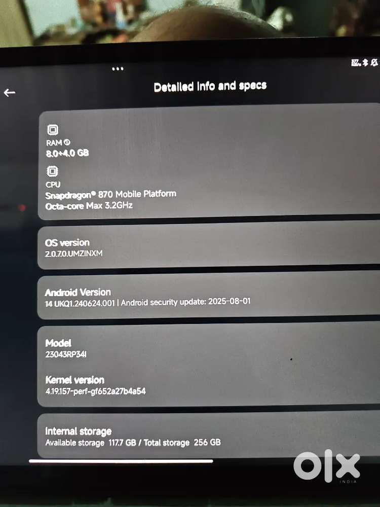 Xiaomi pad 6 8gb ram and 256gb slate black snapdragon 870