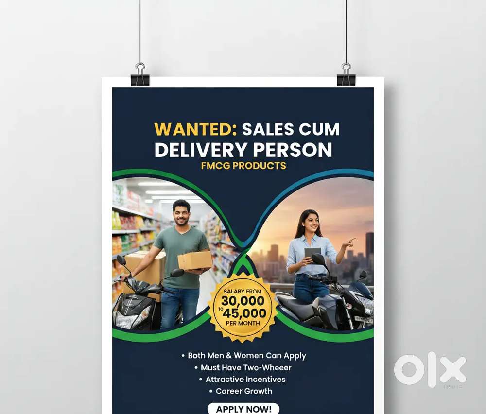 Sales cum Delivery Executive required with attractive salary
