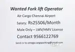 Wanted Fork Lift Operator