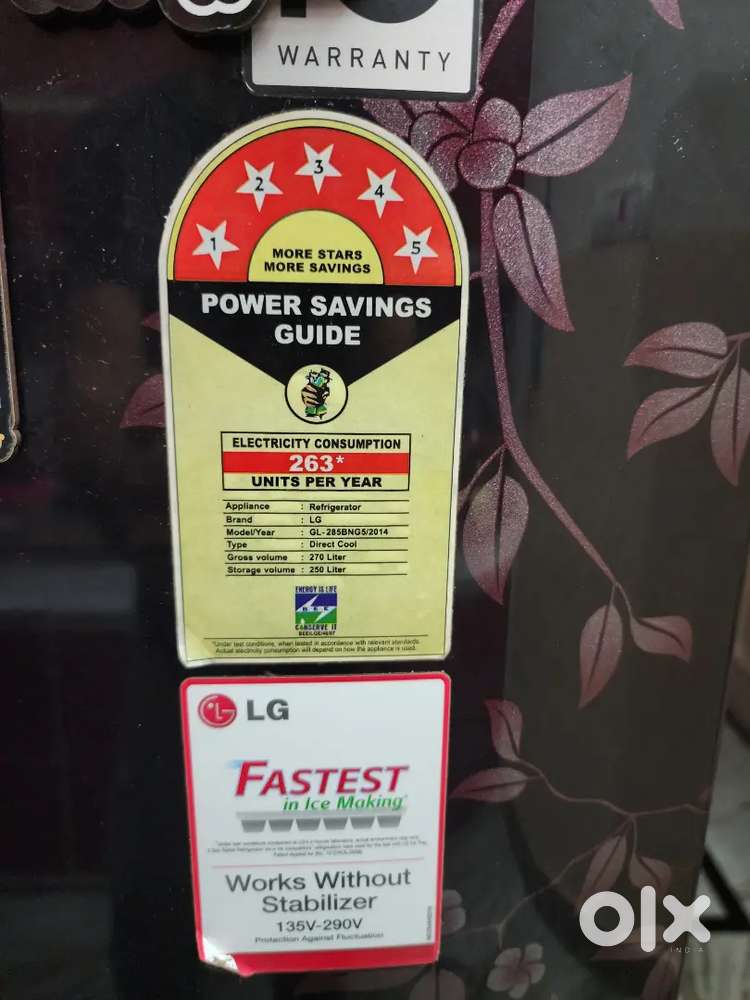 LG refrigerator 270 liter