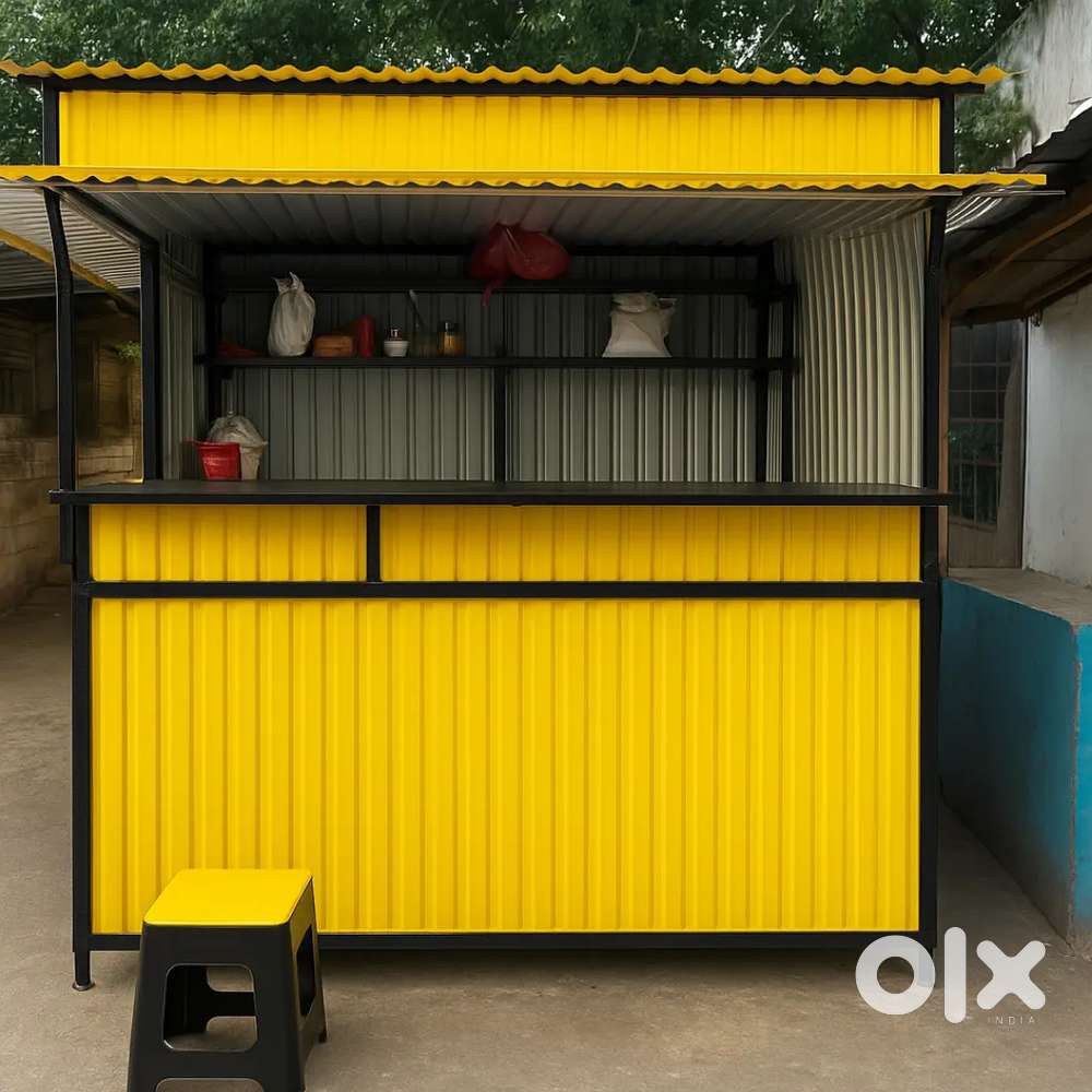 Container shop with surrounding lights