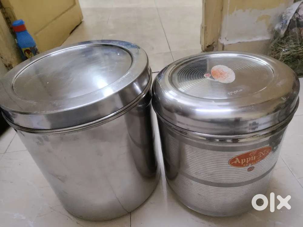 Kitchen steel taki and storage dabbas
