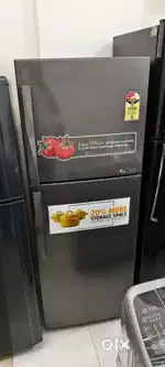 Samsung double door fridge good condition with warranty 1 year old