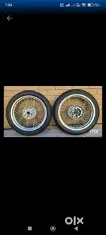 Jawa 42 Original spokes wheels with tyre & tube